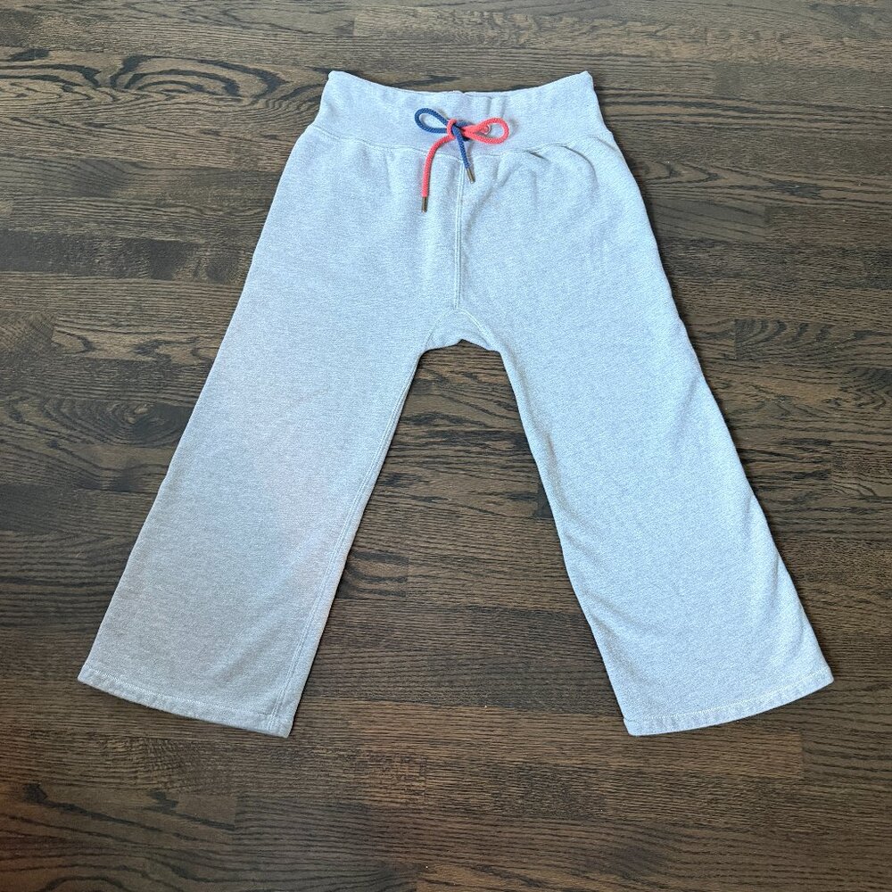 The GREAT. Heather Grey Wide Leg Sweatpant